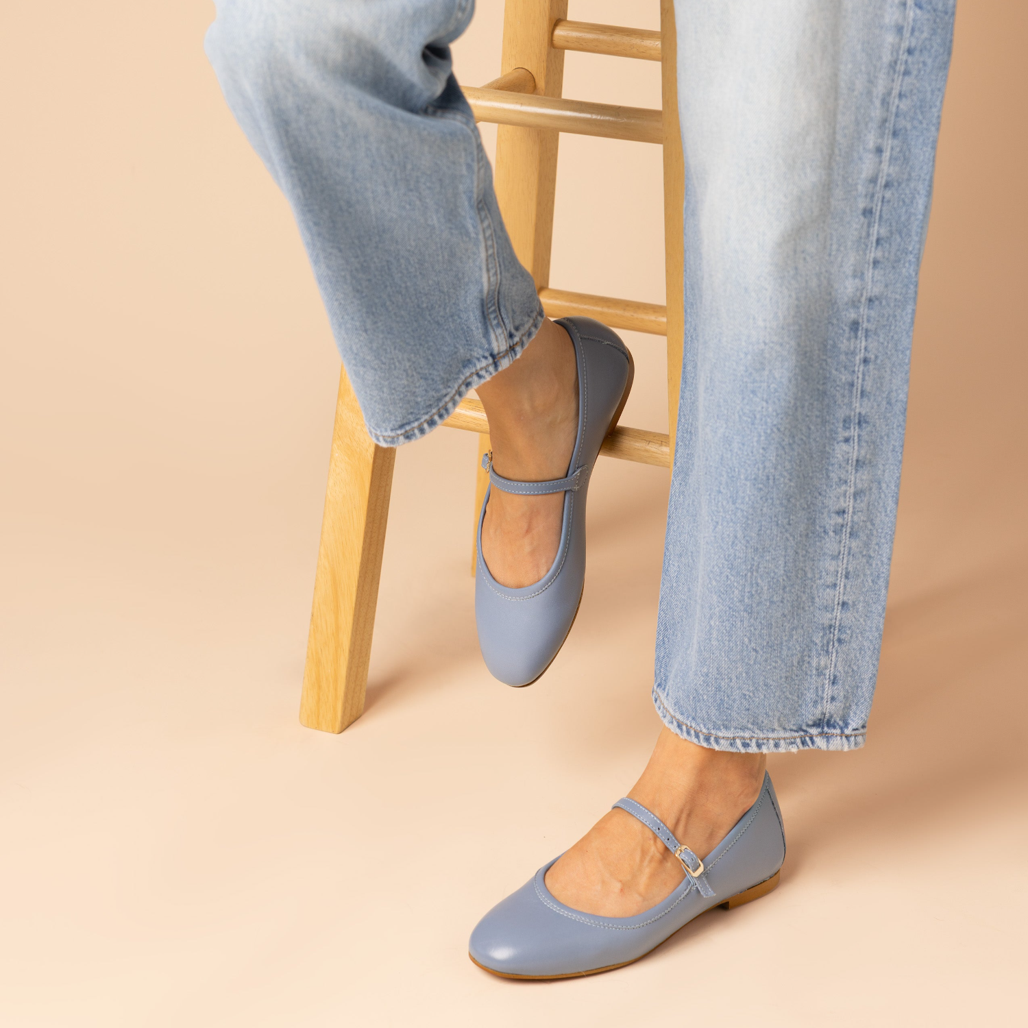 Boheme Mary Jane Flat - Twilight Blue
