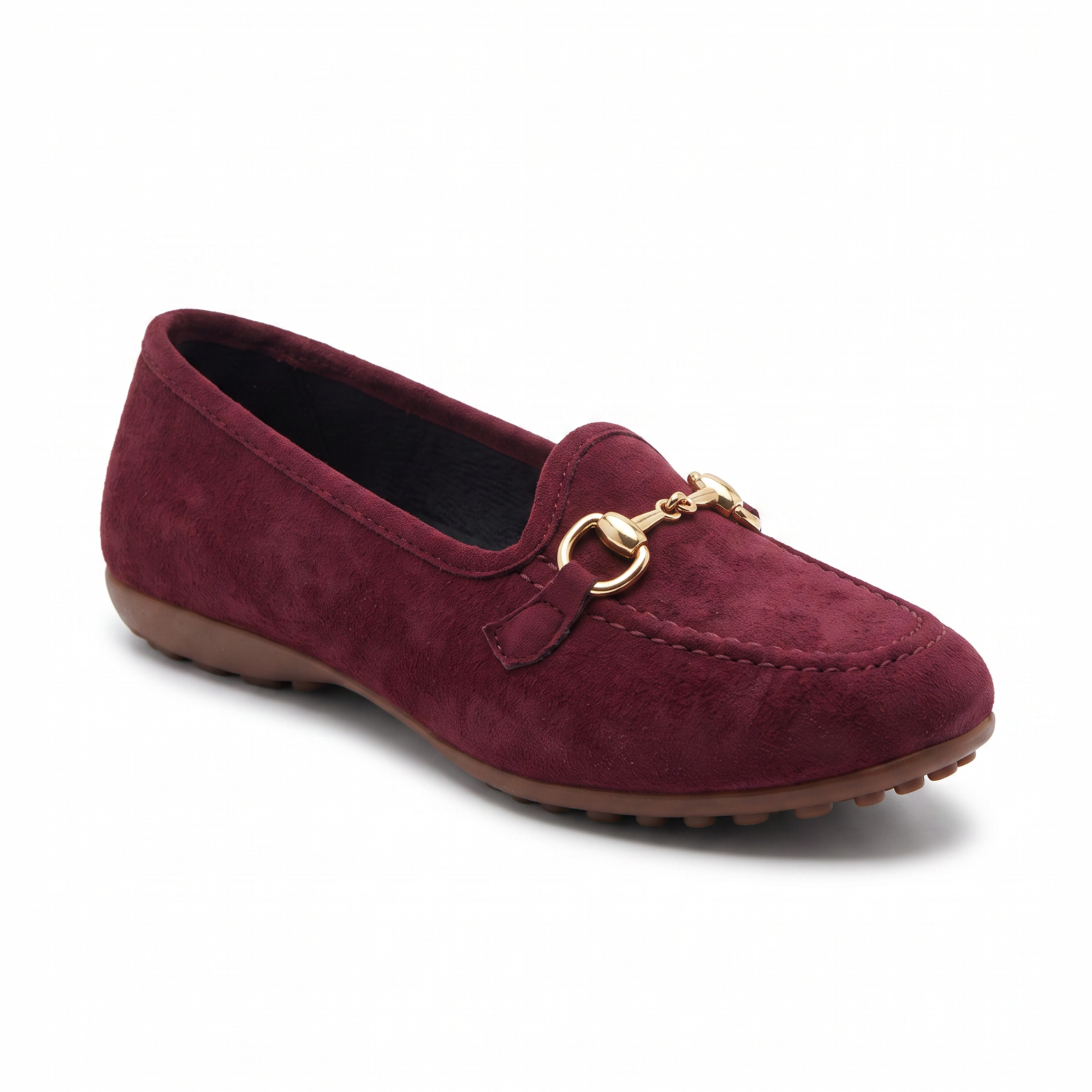 Royal Buckle Slipper - Burgundy