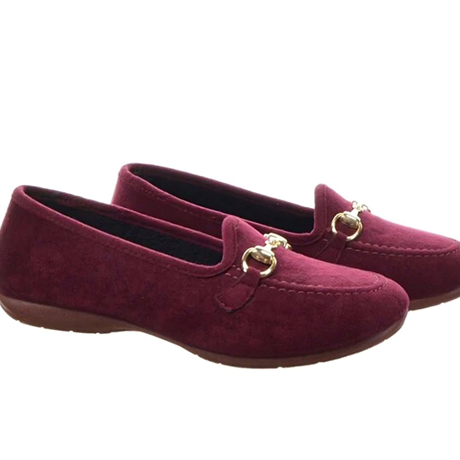 Royal Buckle Slipper - Burgundy