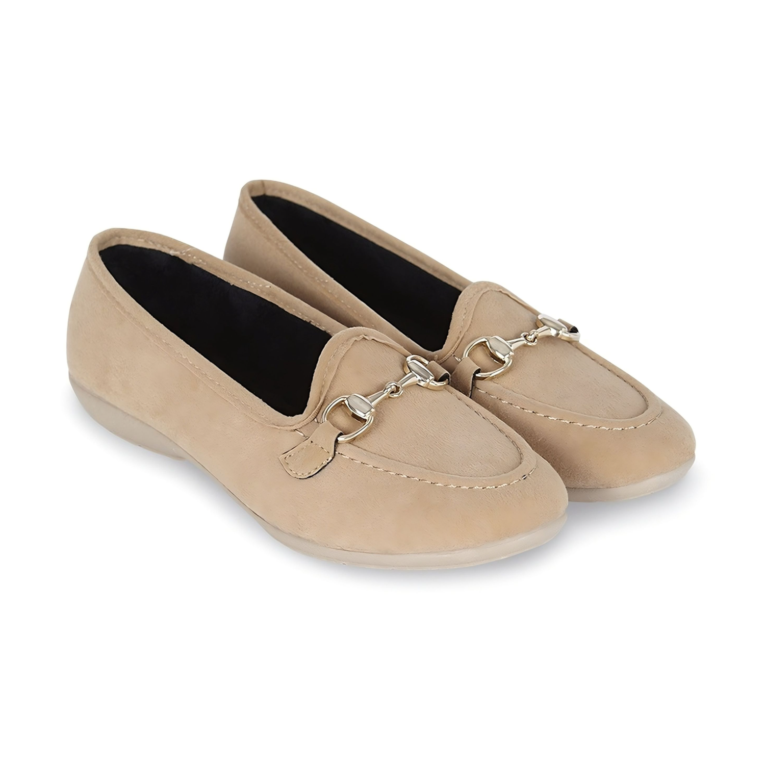 Royal Buckle Slipper - Light Beige