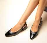 Berta Patent Toe Sling Back