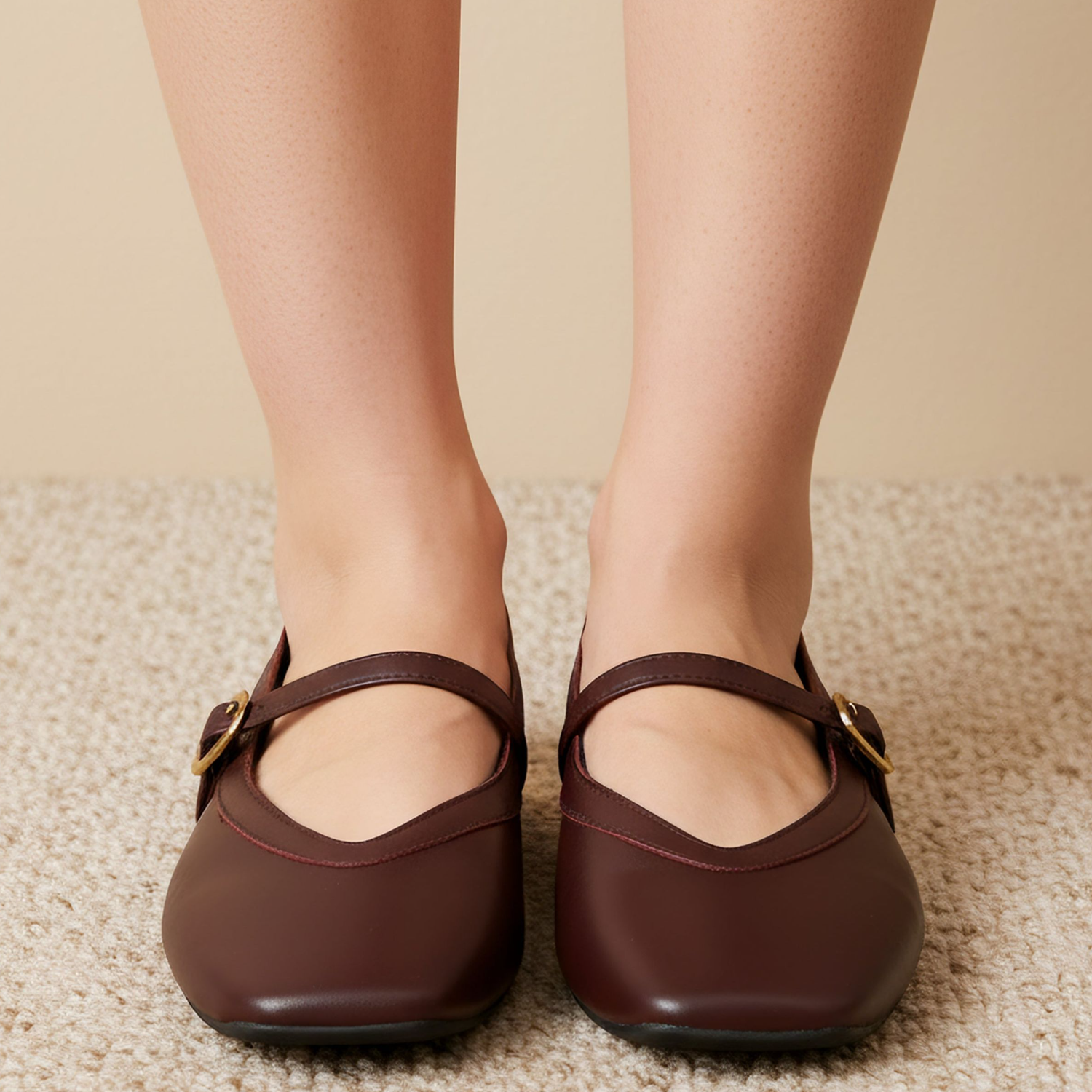 Greta Mary Jane - Burgundy