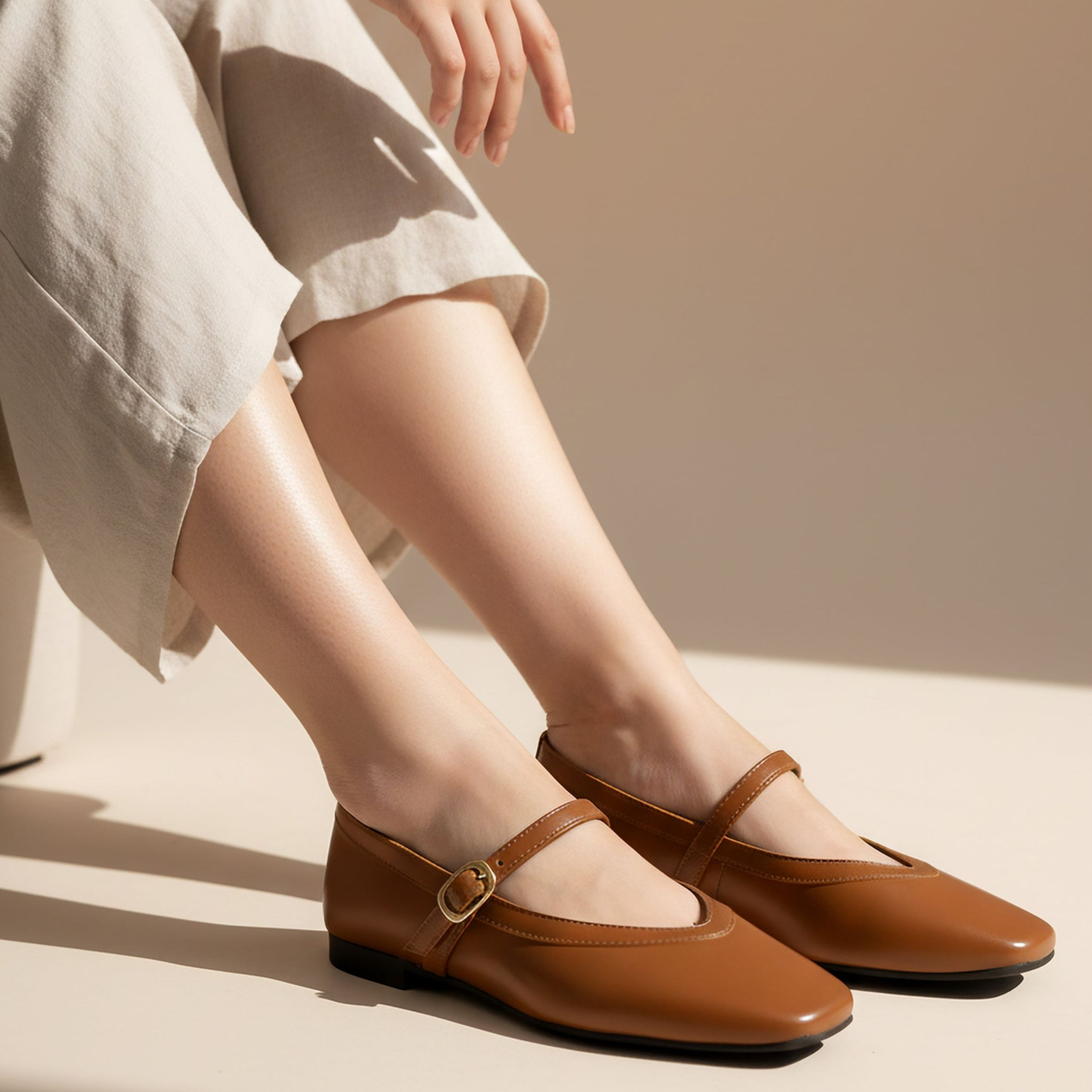 Greta Mary Jane - Cognac