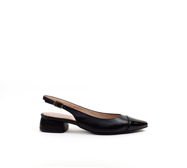 Berta Patent Toe Sling Back