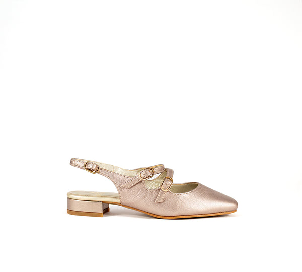 Mary Jane Champagne Doble Strap