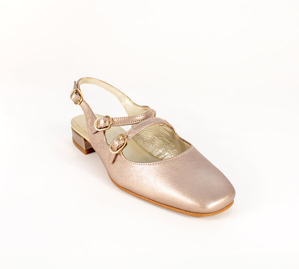 Mary Jane Champagne Doble Strap