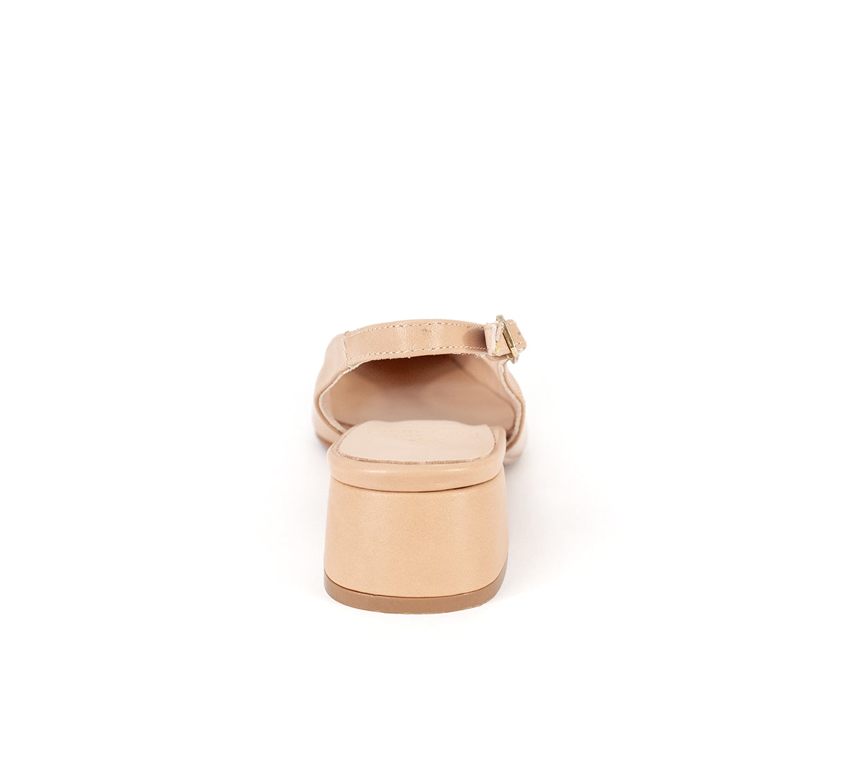 Berta  Nude Sling Back with Black Tip