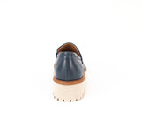 Borgoña Navy Leather Loafer