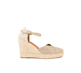 Jimena Weaved Taupe High Wedge