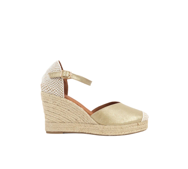 Jimena Gold  High Wedge Strap