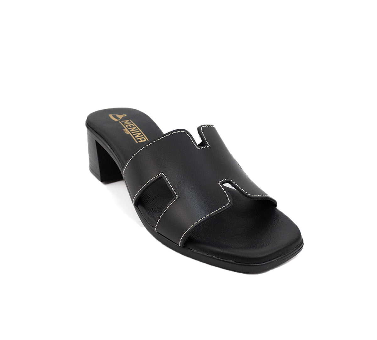 Sorrento Black Medium Heel