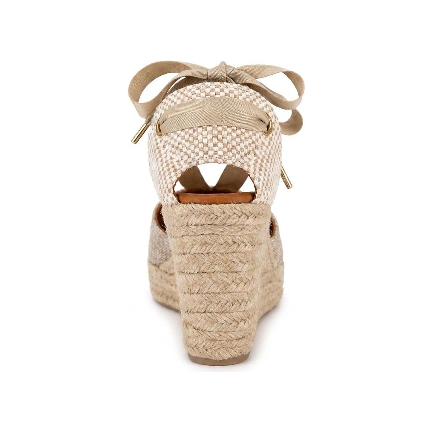 Jimena Medium Strap Wedges - Gold Woven