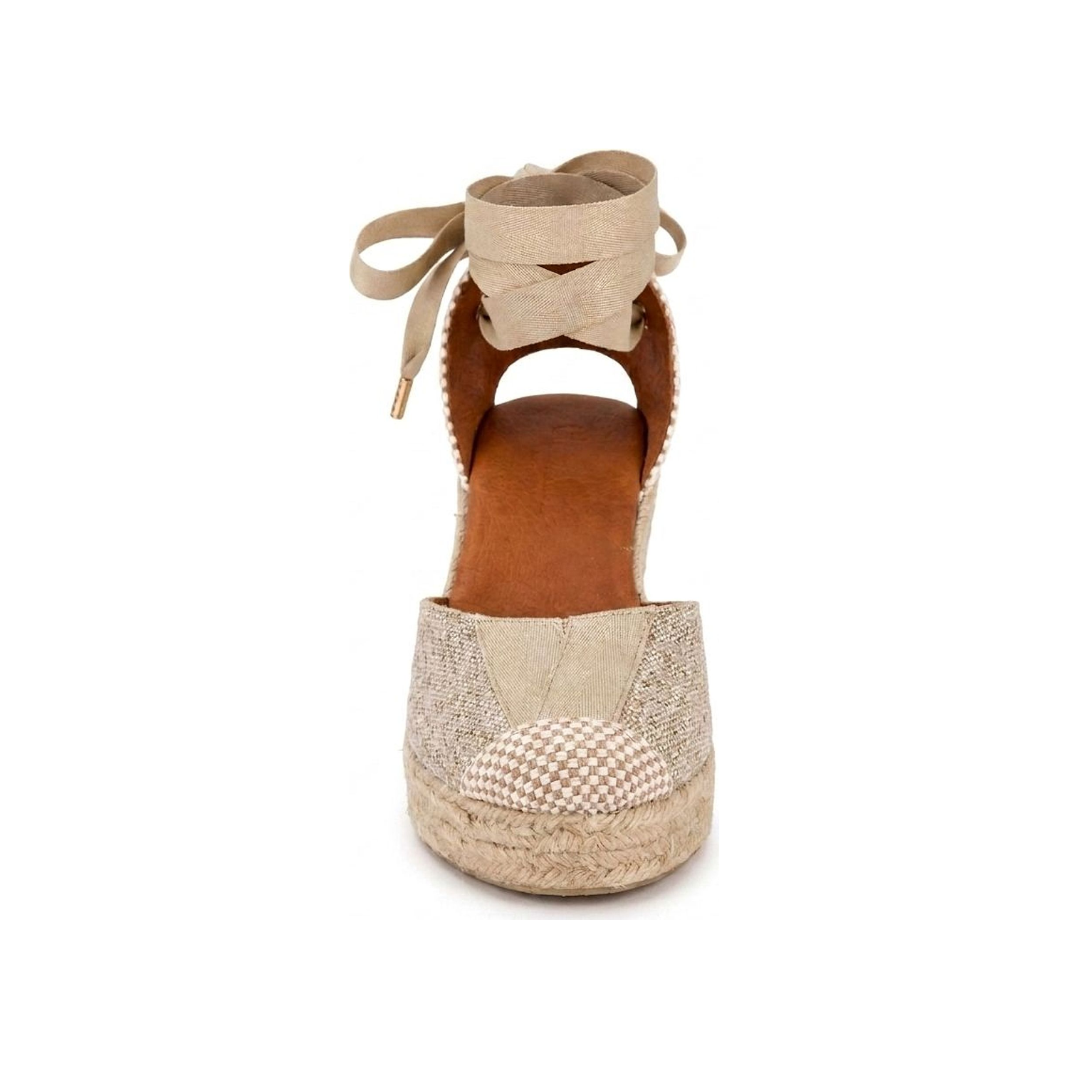 Jimena Medium Strap Wedges - Gold Woven