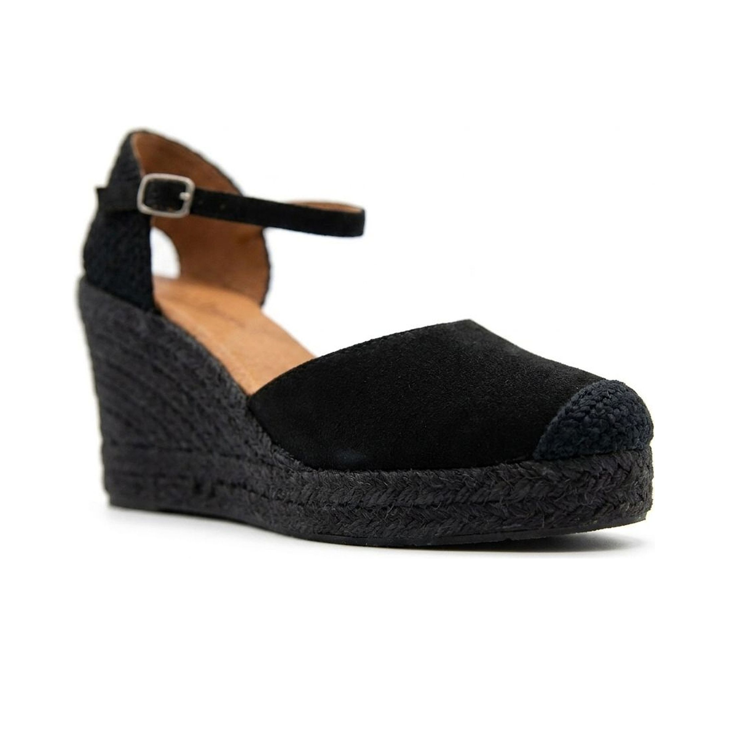 Jimena High Strap Wedges - All Black