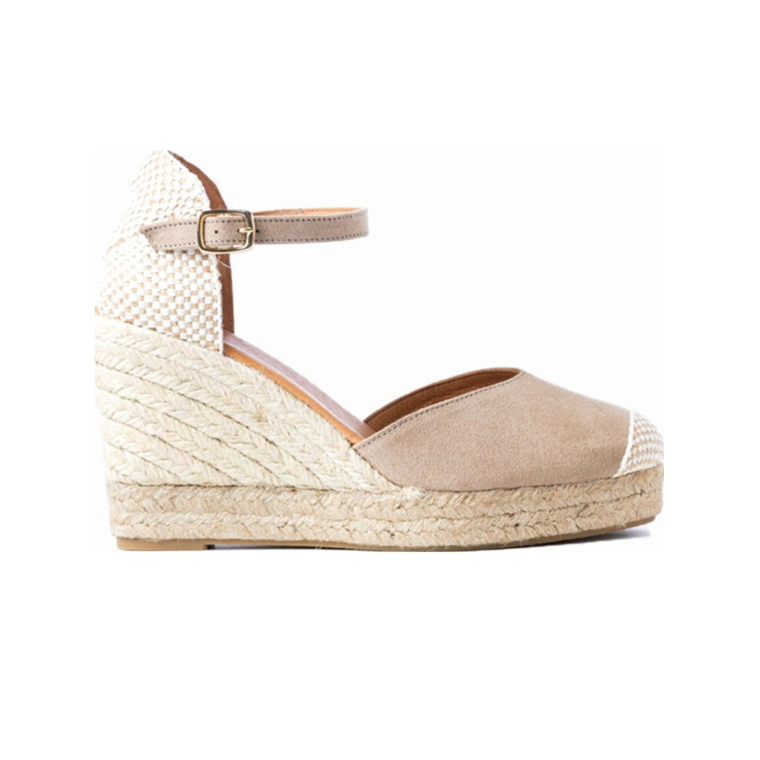 Jimena High Strap Wedges - Taupe