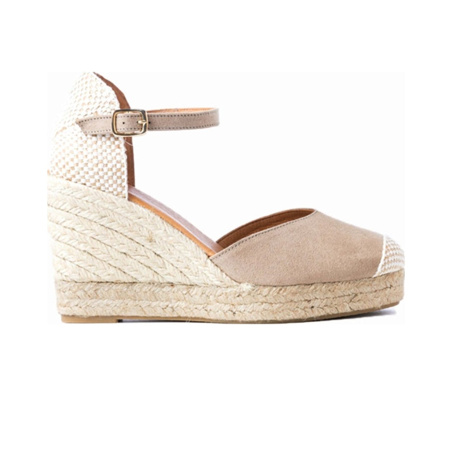Jimena High Strap Wedges - Taupe