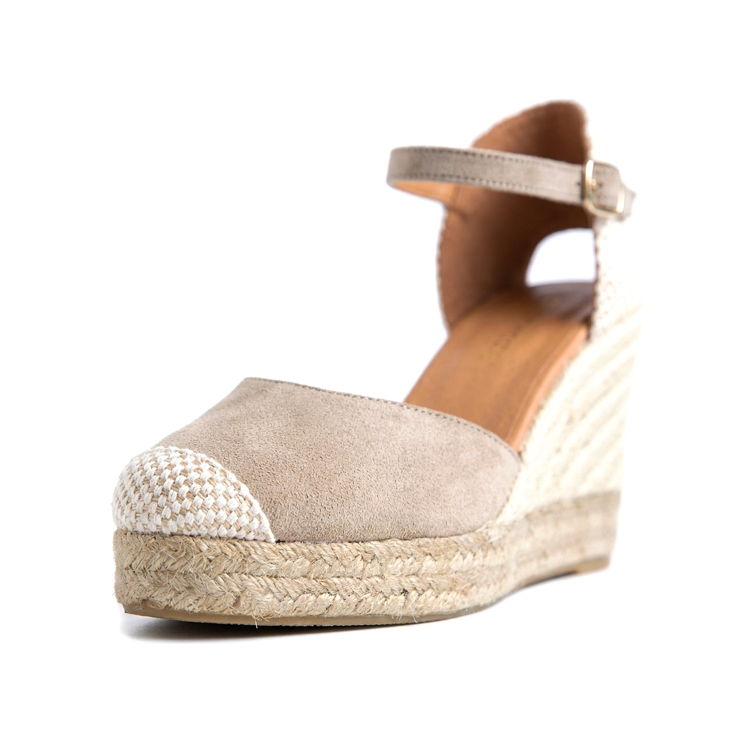 Jimena High Strap Wedges - Taupe