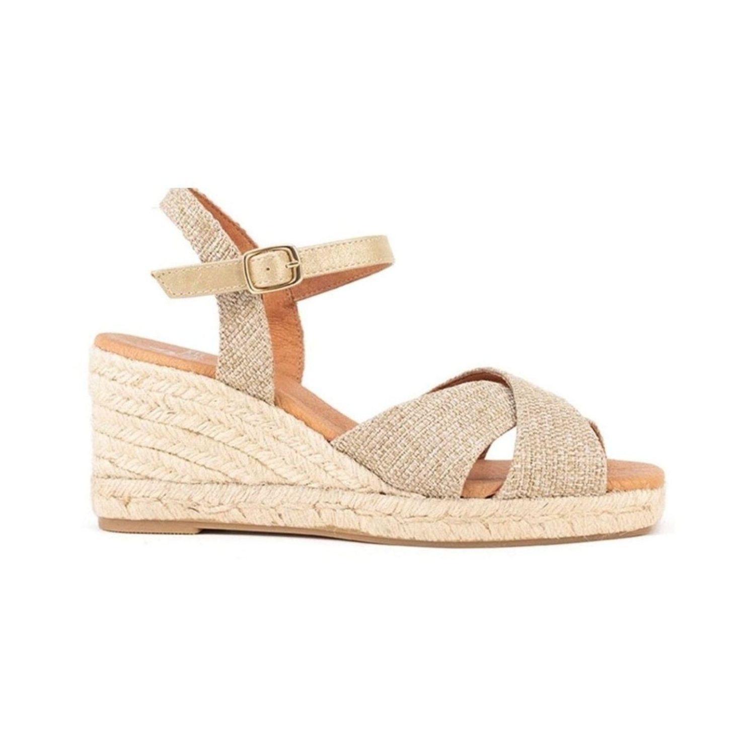 Jimena Mid Double Band Gold-Woven