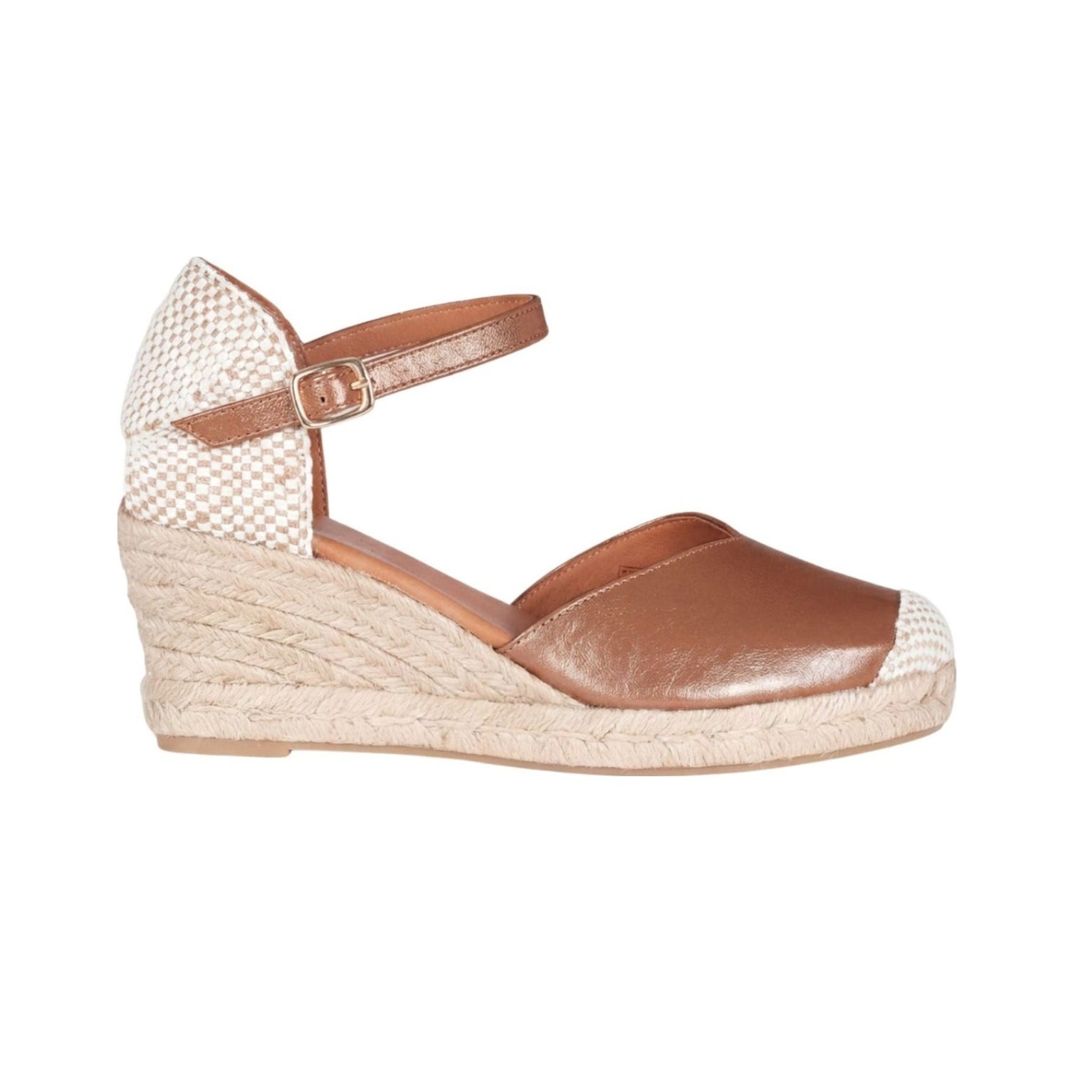 Jimena Mid Strap Wedges - Bronze