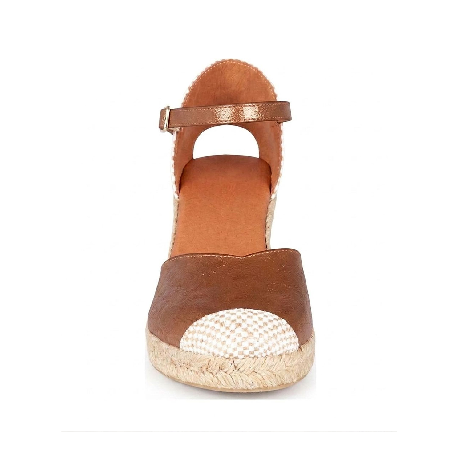 Jimena Mid Strap Wedges - Bronze