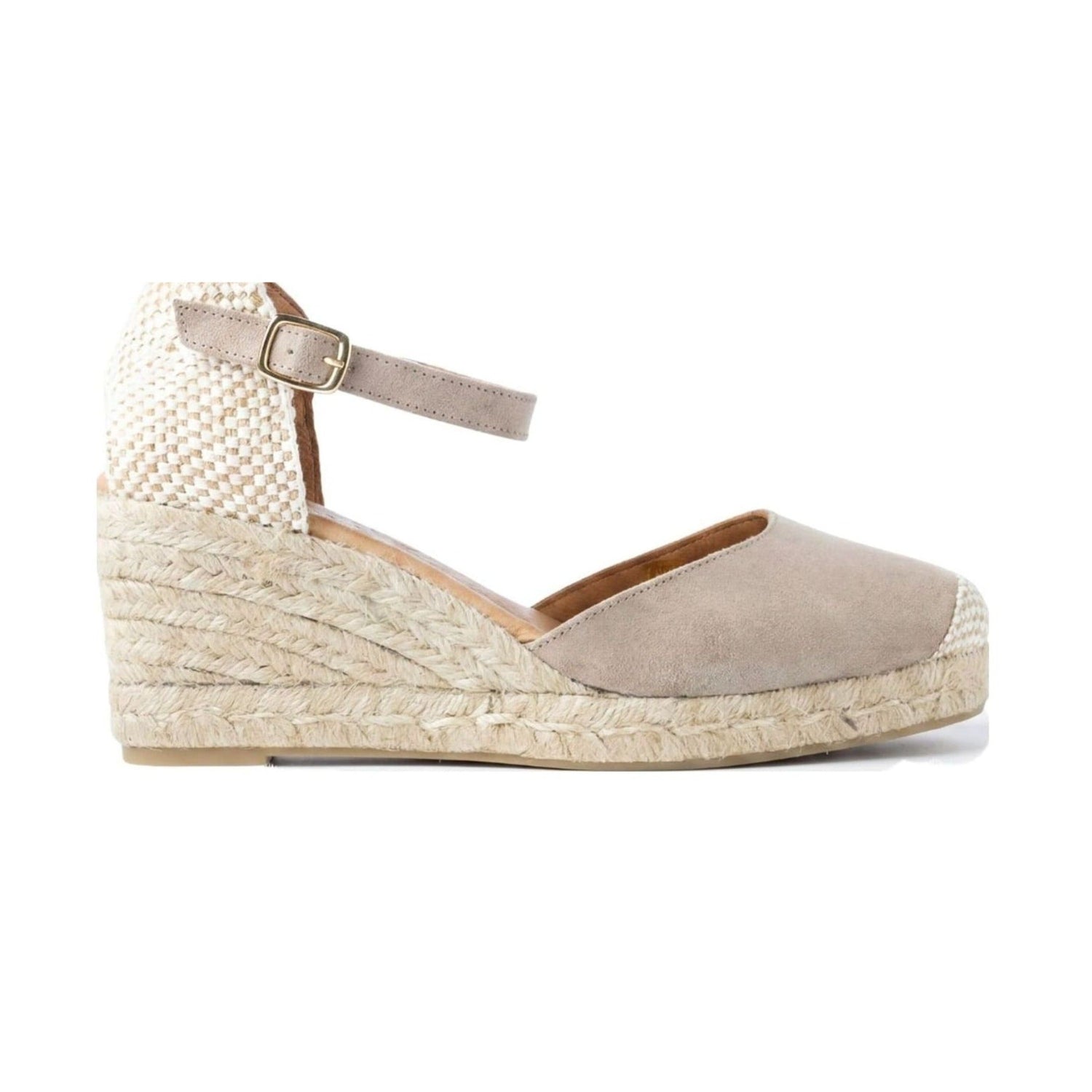 Jimena Medium Strap Wedges - Taupe