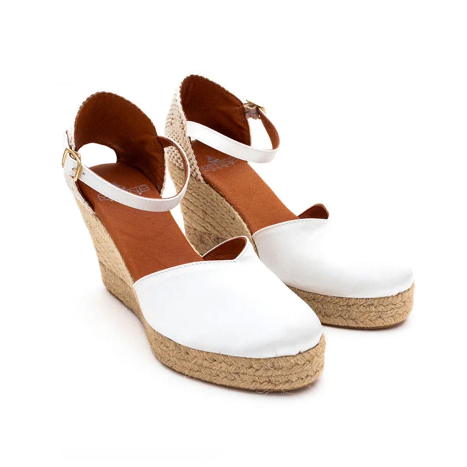 Jimena Medium Strap Wedges - White
