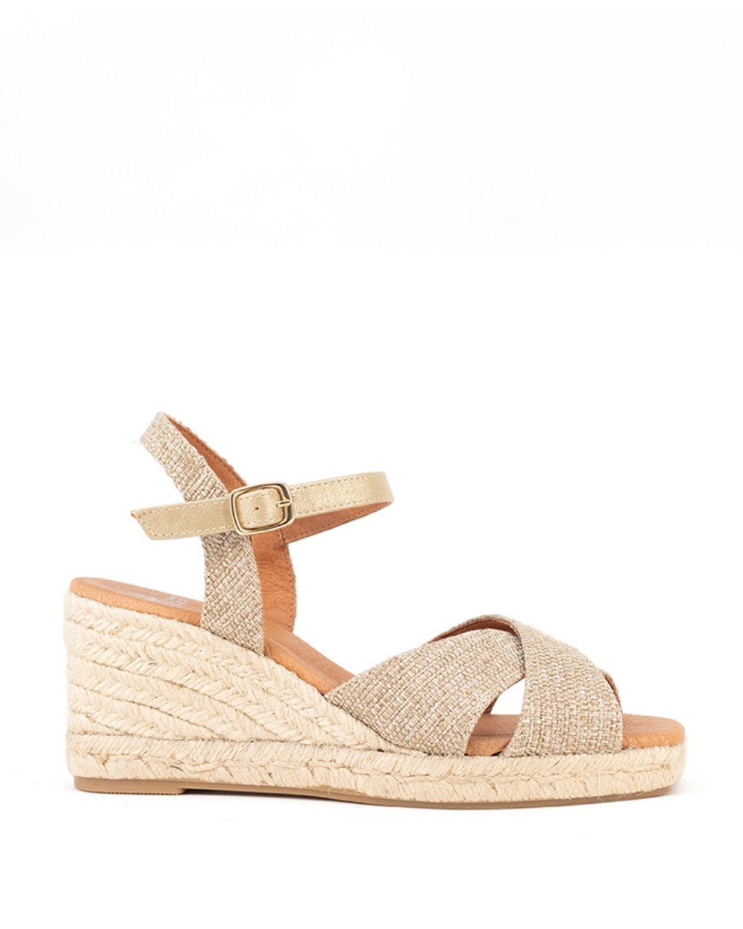 Jimena Mid Double Band Gold-Woven