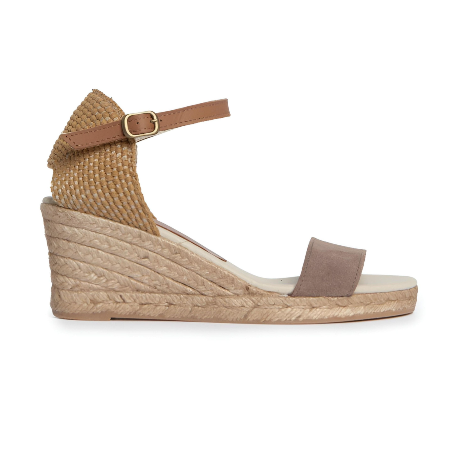 Jimena Single Band Wedges - Taupe