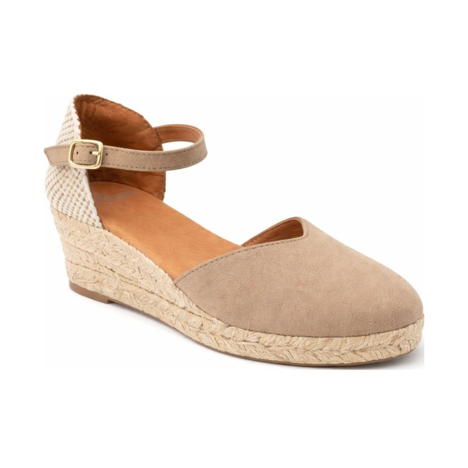 Jimena Small Strap Wedges - Camel
