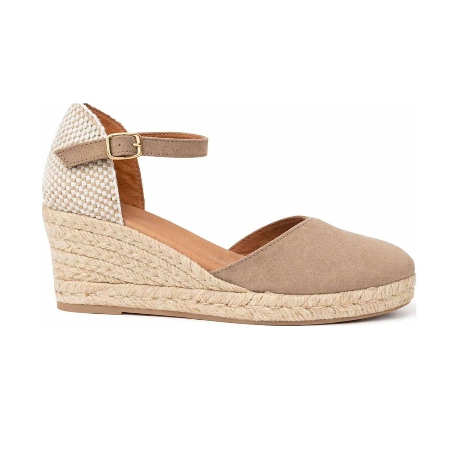 Jimena Small Strap Wedges - Camel