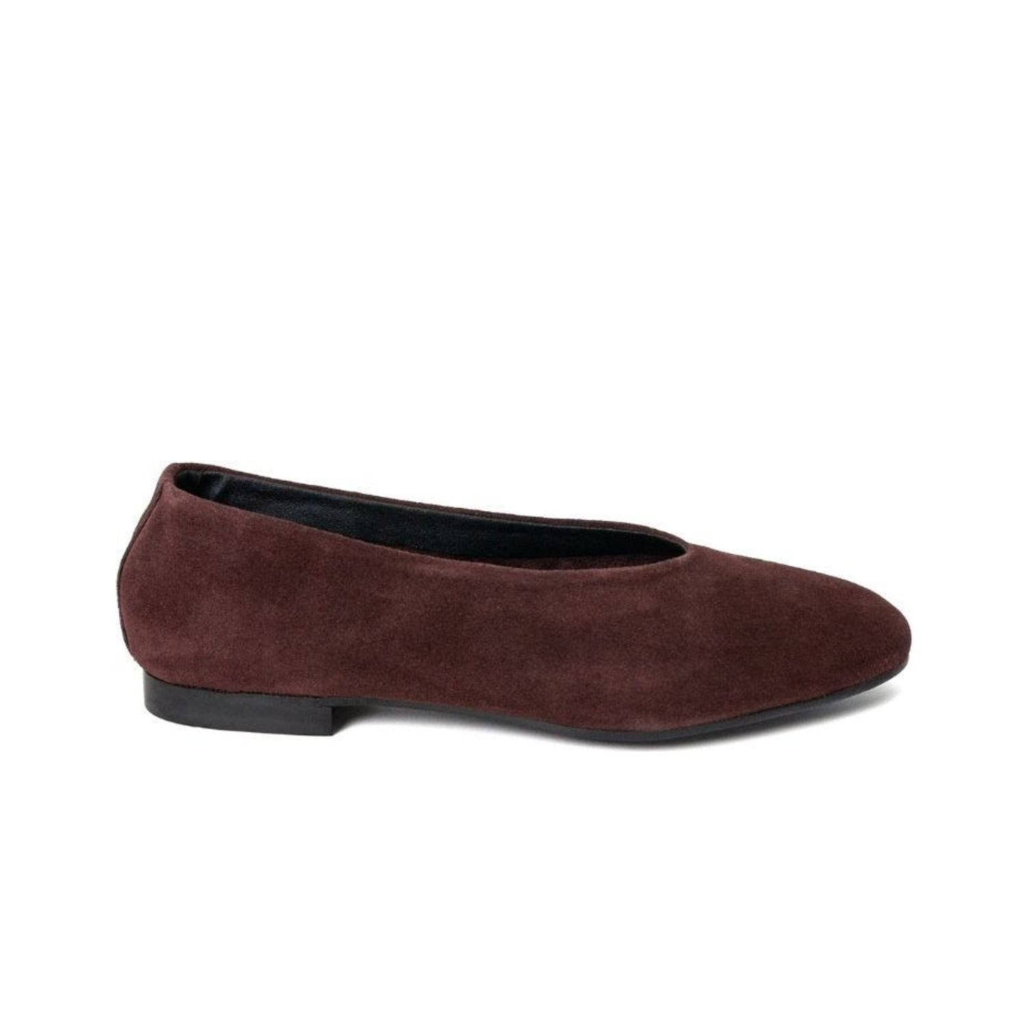 Lucrecia Suede Flat - Burgundy