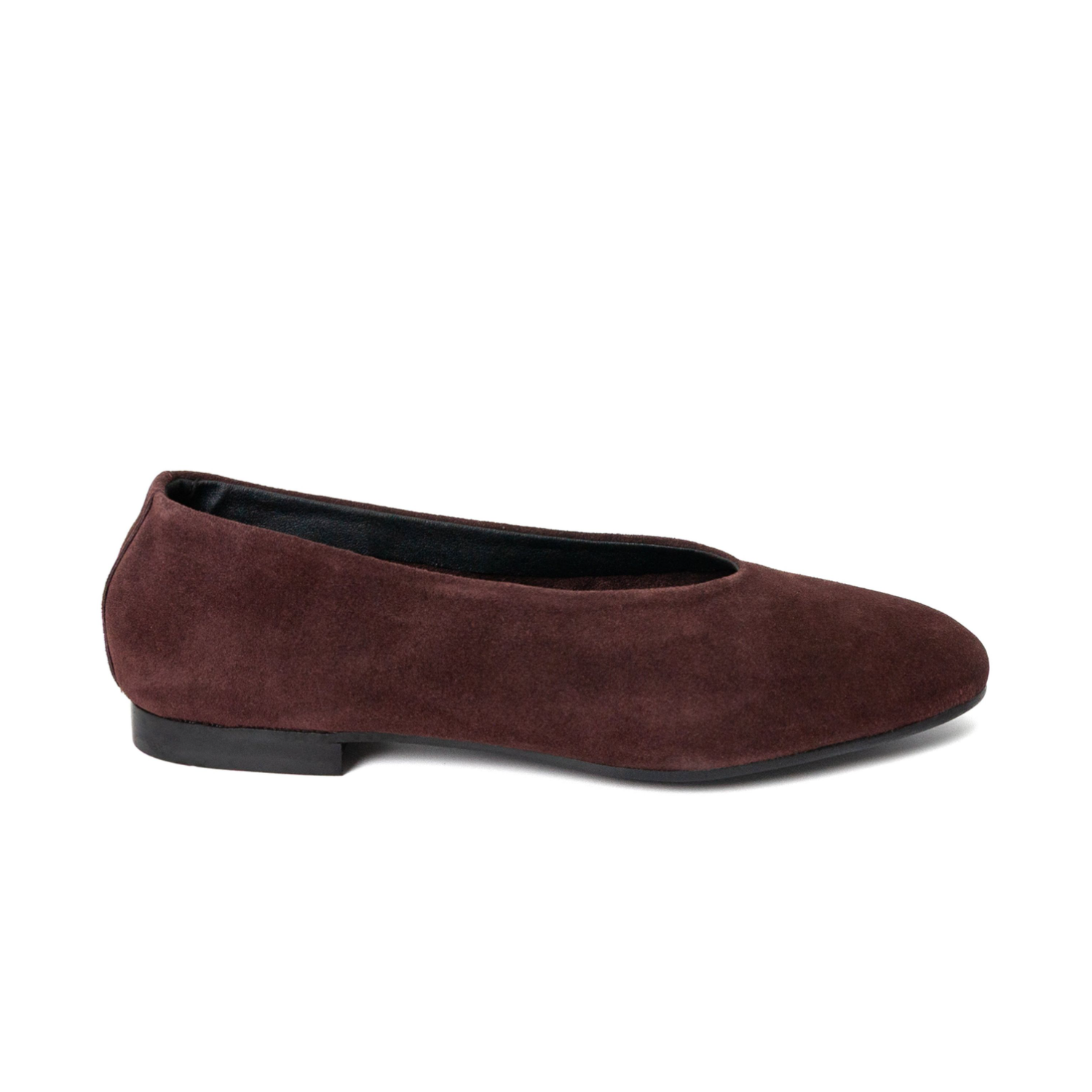 Lucrecia Suede Flat - Burgundy