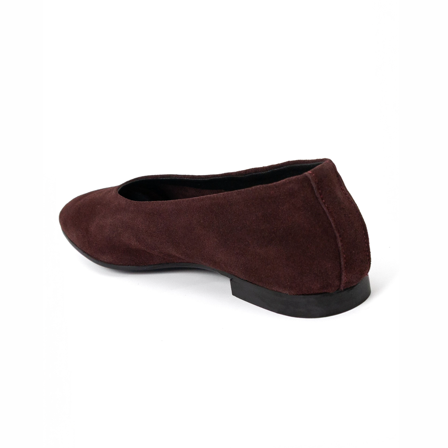 Lucrecia Suede Flat - Burgundy