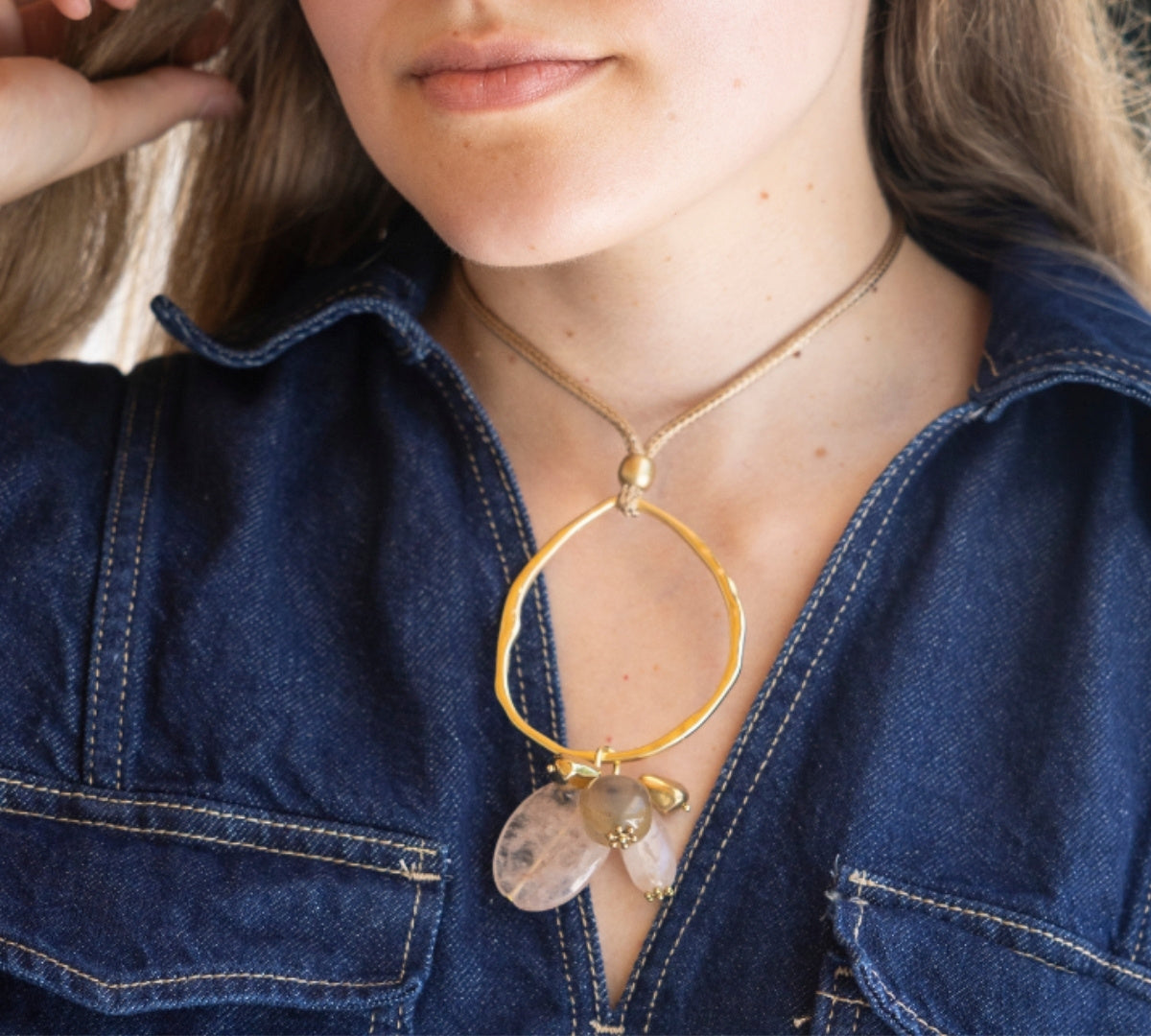 Luna Camel Long Necklace