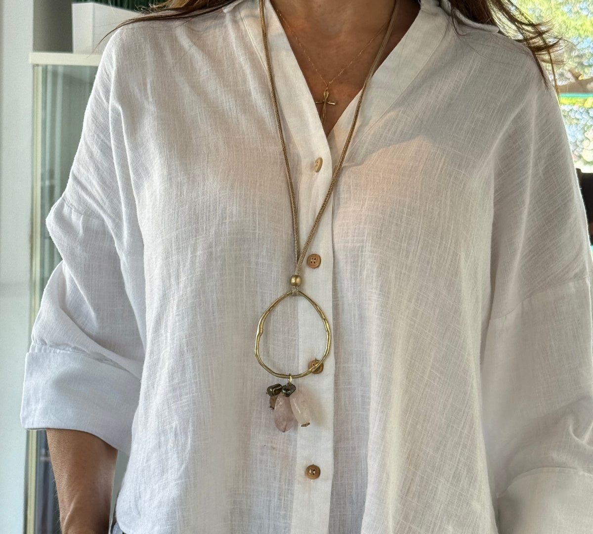 Luna Camel Long Necklace