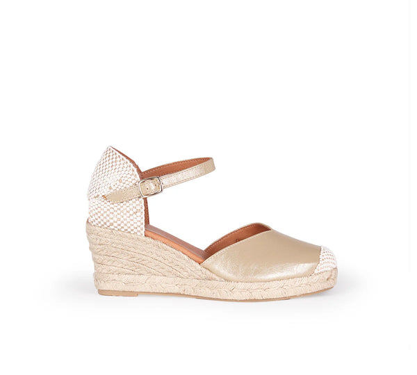 Jimena Gold  Medium Wedge Strap