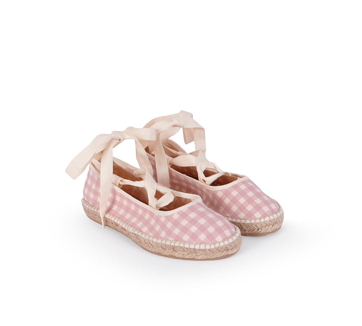 Santorini Espdarille Pink and White