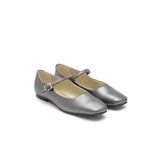 Mary Jane Square Toe Pewter