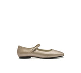 Mary Jane Square Toe Light Gold