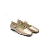 Mary Jane Square Toe Light Gold