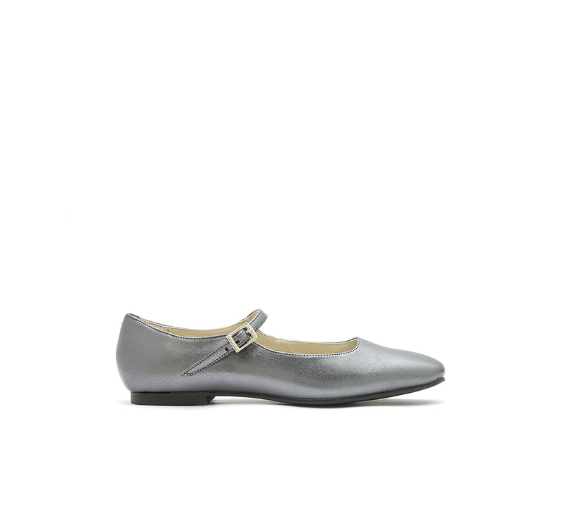 Mary Jane Square Toe Pewter