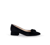 Leonor Black Suede Bow