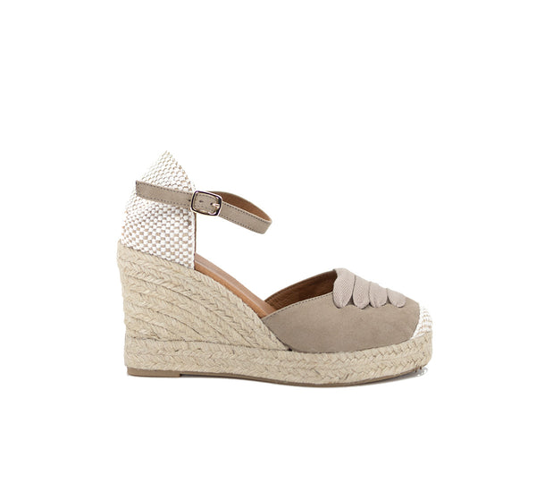 Jimena Camel High Wedge Strap