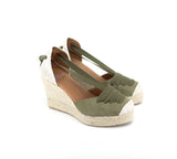 Jimena Olive High Wedge Laces