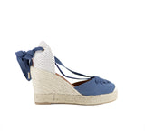 Jimena French Blue High Wedge Laces