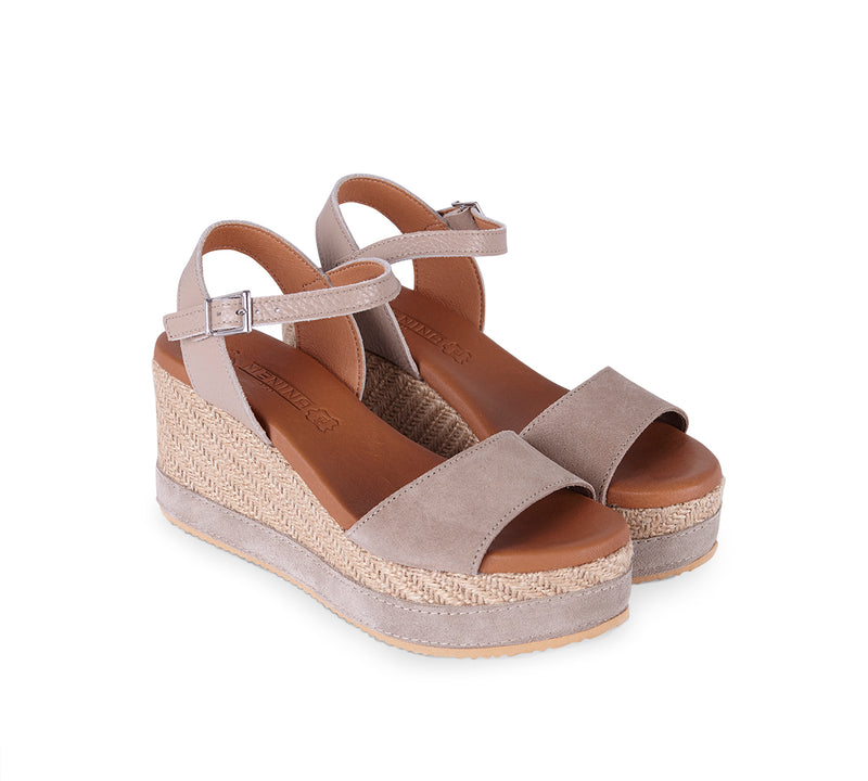 Conil Taupe Wedge