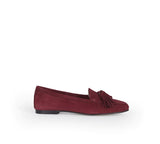 Cardiff Suede Burgundy Loafer With Tassels