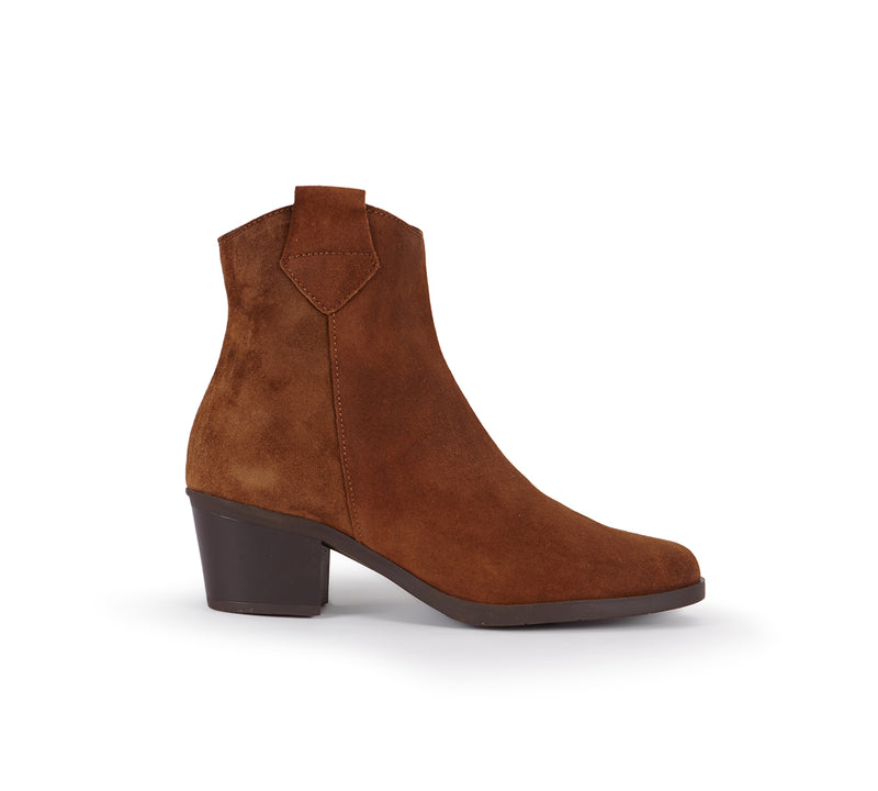 River Chestnut Suede Bootie