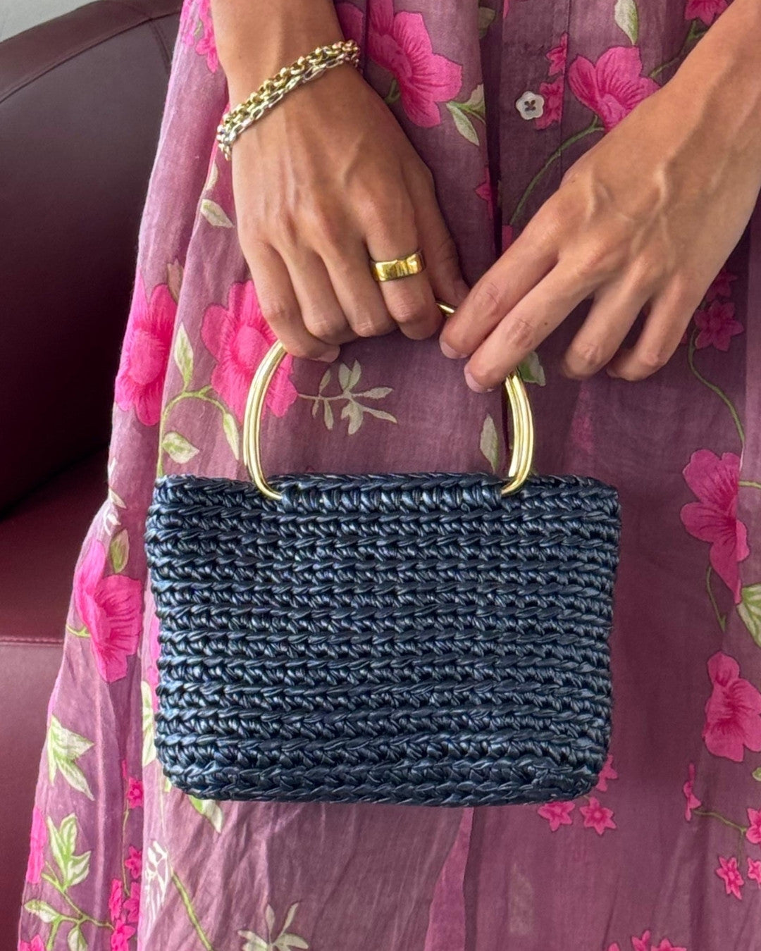 Macarena Navy Blue Clutch