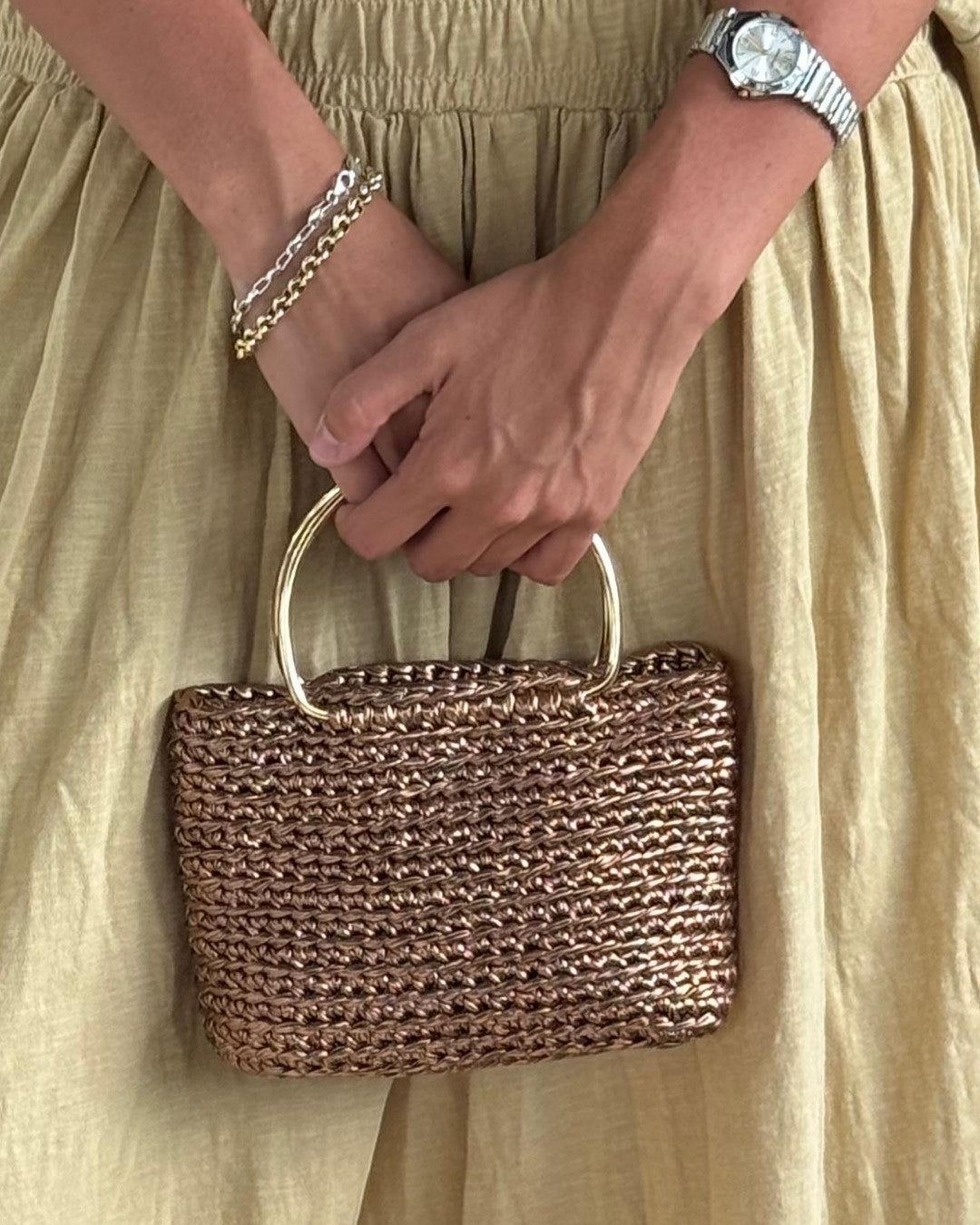 Macarena Bronze Clutch
